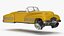 Sci Fi Hover Car Retro New Yellow