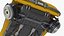 Sci Fi Hover Car Retro New Yellow