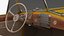 Sci Fi Hover Car Retro New Yellow