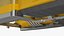 Sci Fi Hover Car Retro New Yellow