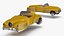 Sci Fi Hover Car Retro New Yellow