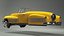Sci Fi Hover Car Retro New Yellow