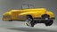 Sci Fi Hover Car Retro New Yellow