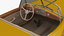 Sci Fi Hover Car Retro New Yellow