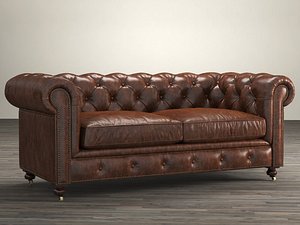 72" The Petite Kensington Leather Sofa