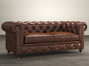 72" The Petite Kensington Leather Sofa