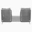 Minotti tape Cord 2 seater lounge