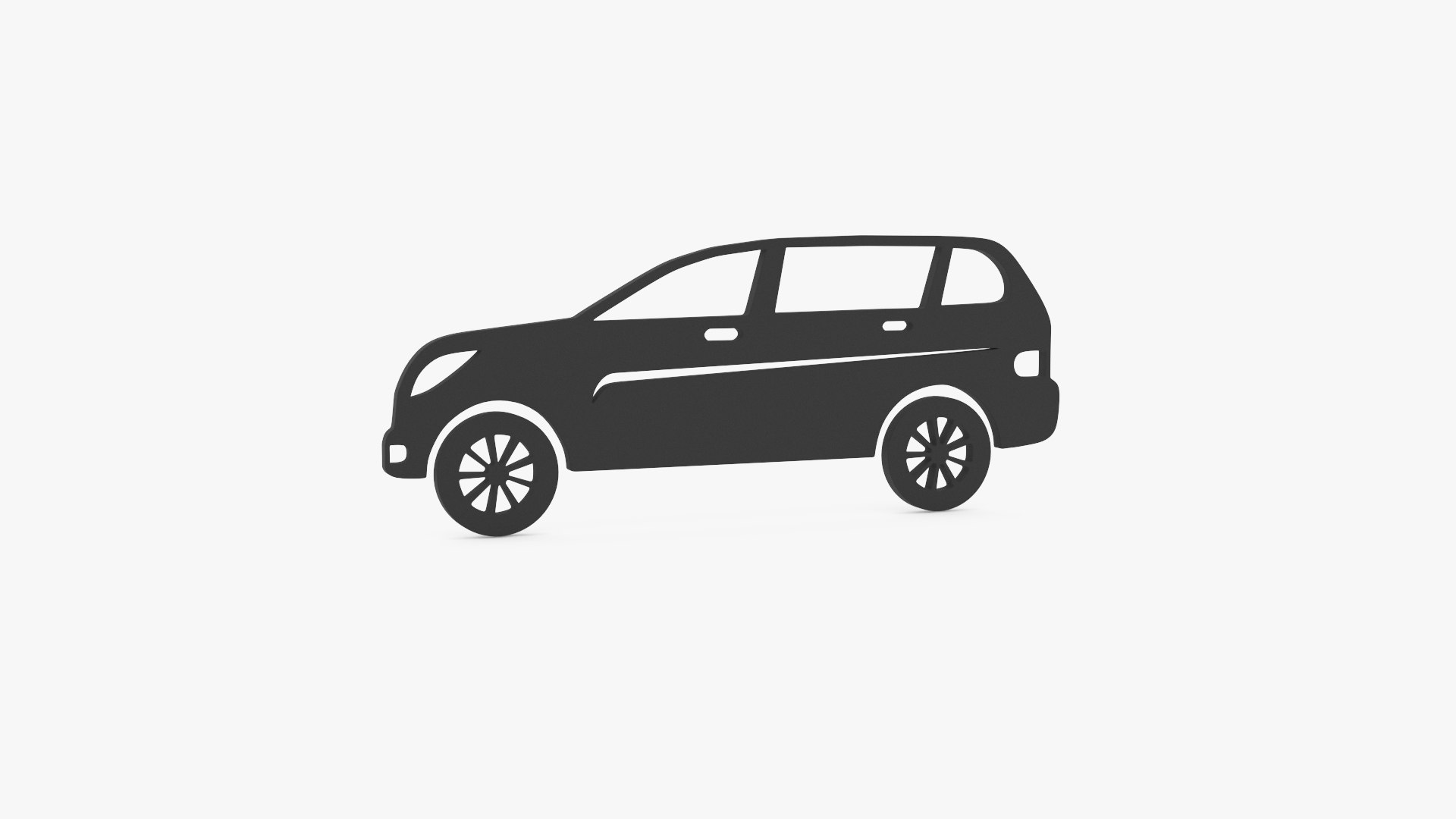 SUV Silhouette 3D model preview