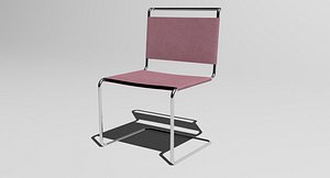 metallic chair 3d model