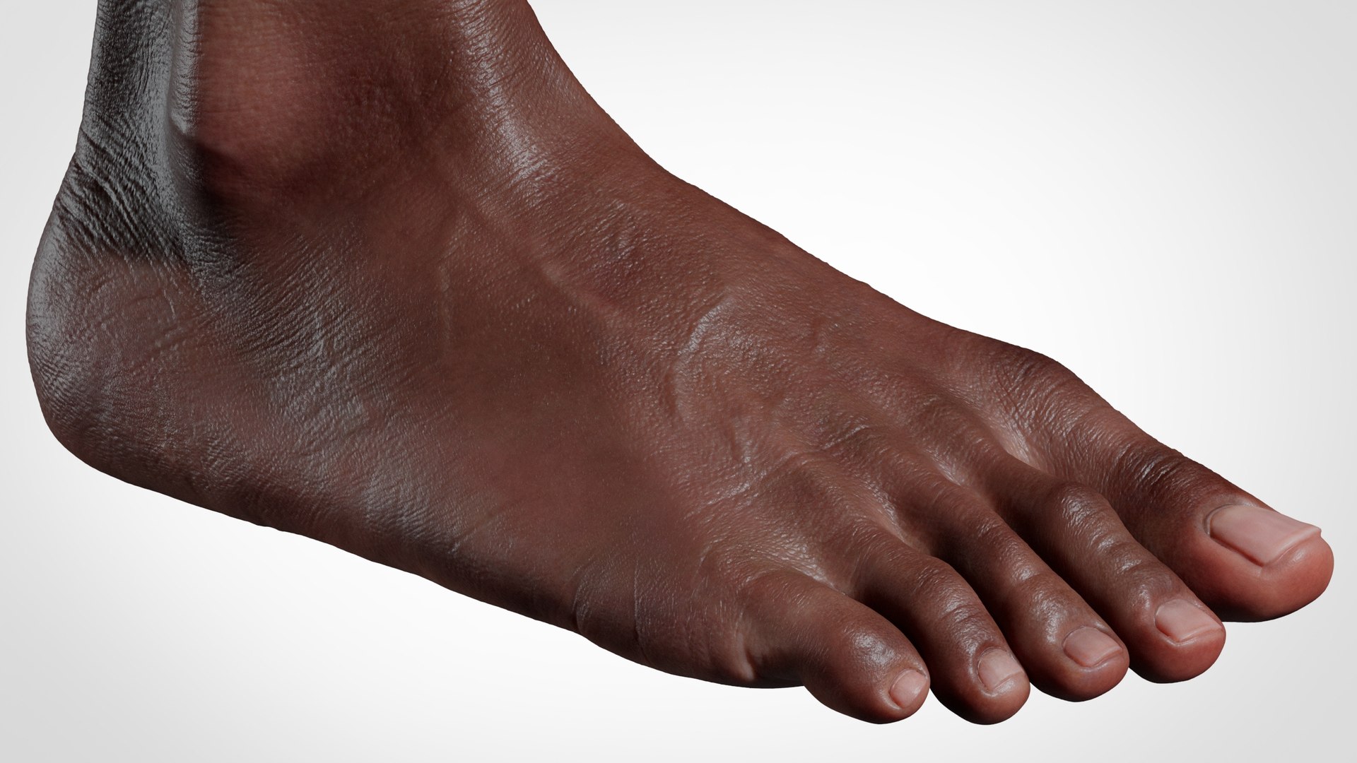 Foot Black 3D Model - TurboSquid 1764102