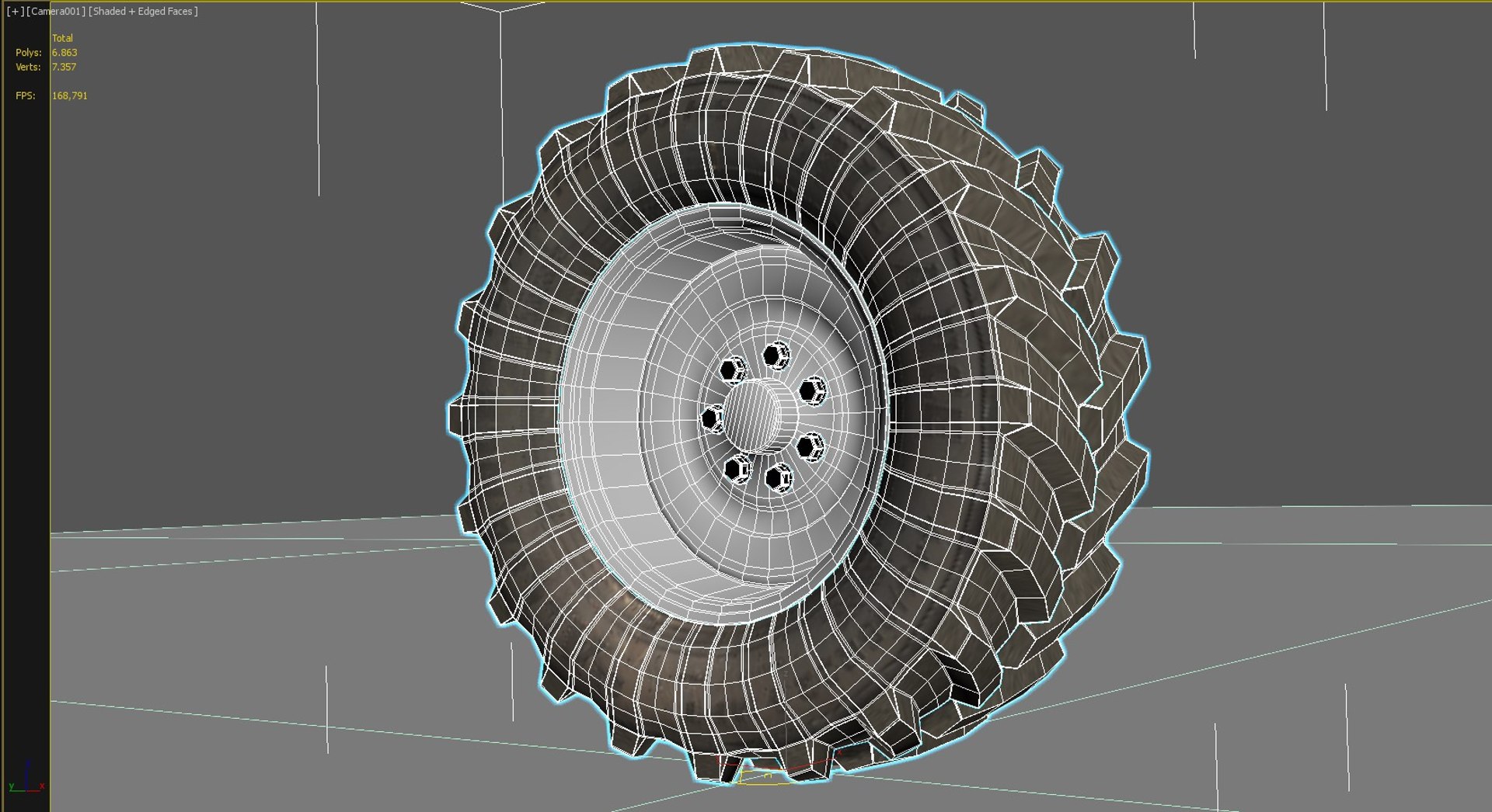 Wheel Rim Tire Tractor 3D Model - TurboSquid 1938605