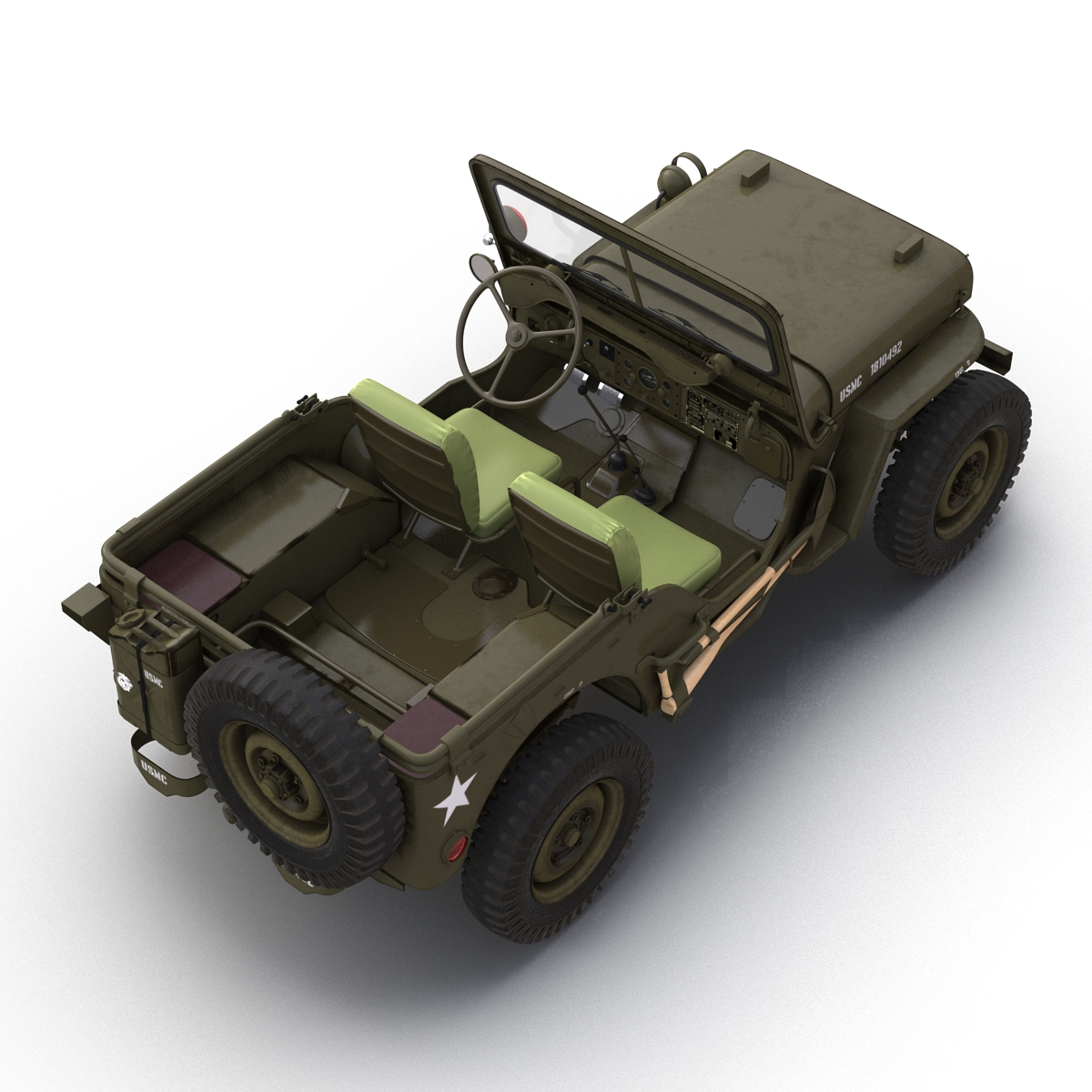 3d jeep willys m38