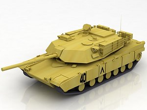 3D M1A2 Abrams Military Tank