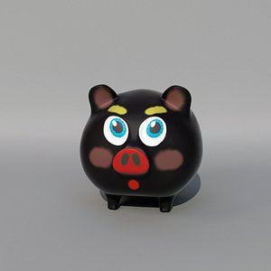 pig cartoon toon 3D model
