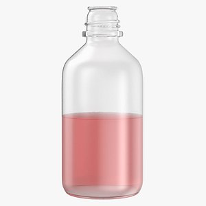 laboratory bottle medium acetone 3D model