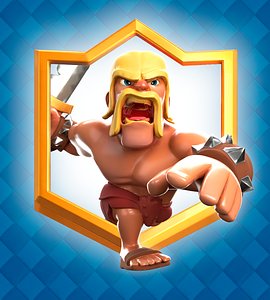 Clash Royale Barbarians Card 3D model