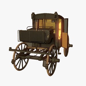 victorian brougham carriage 3d 3ds