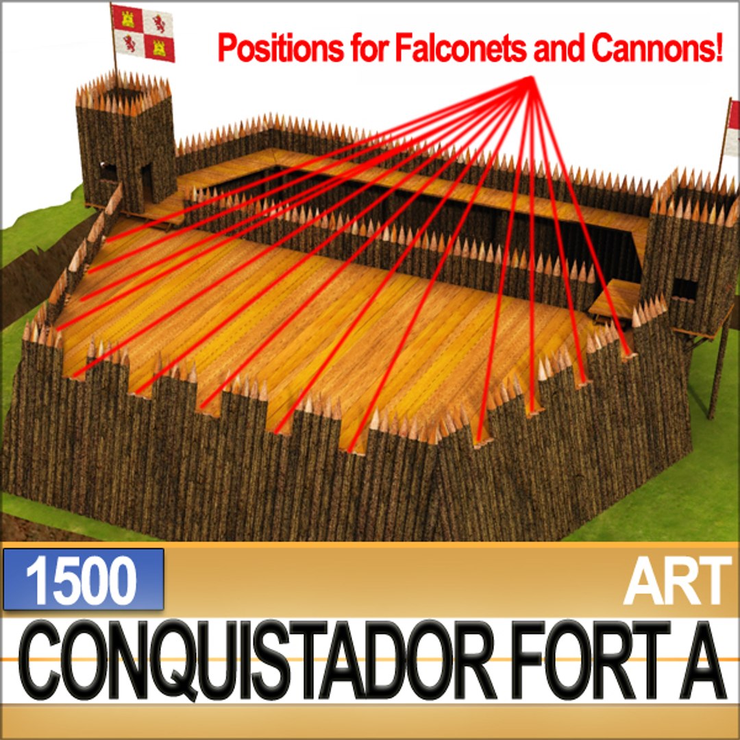 3d Model Conquistador Fort 1500