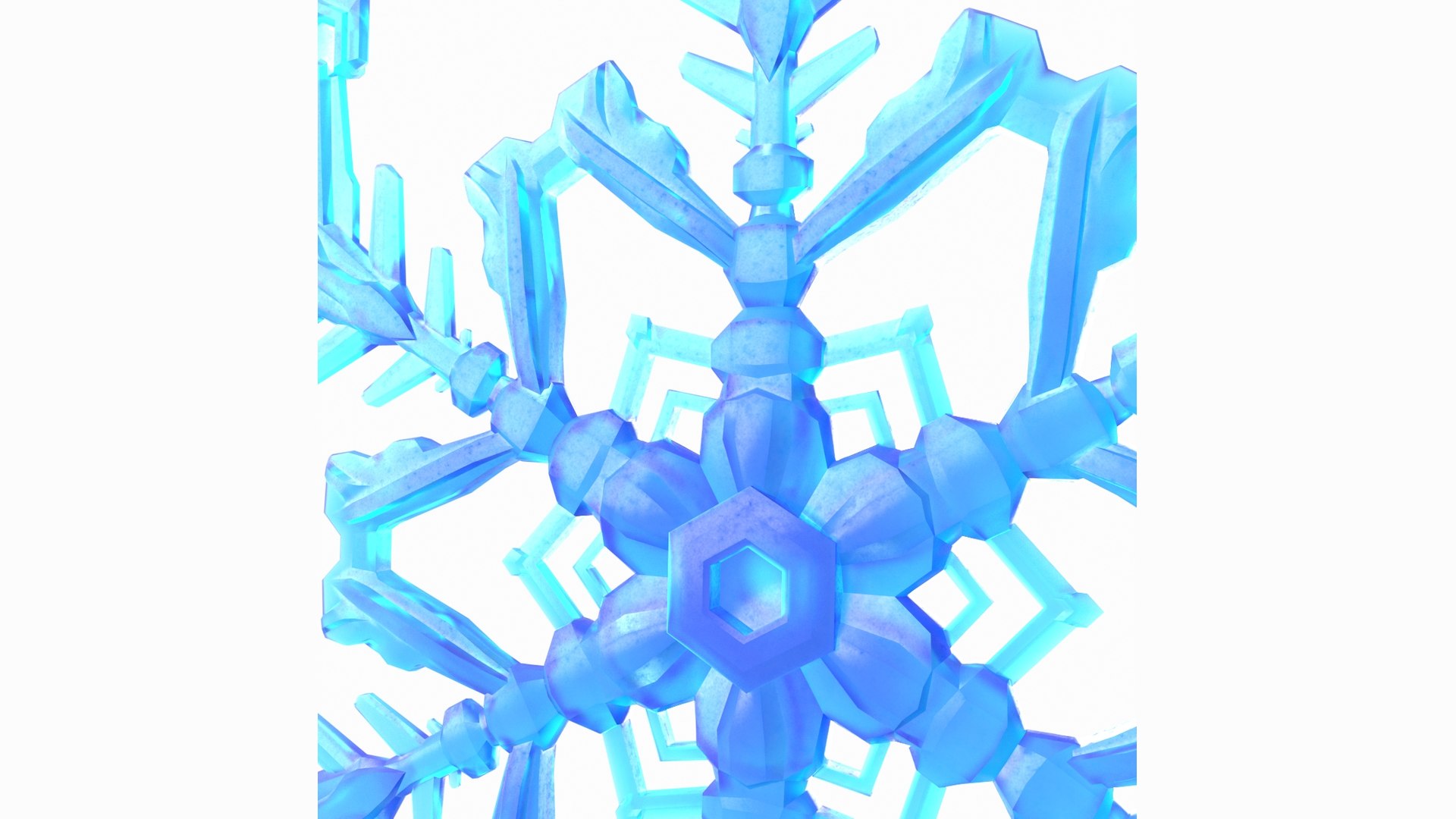 3D model Snowflake Prisms - Low-Poly - TurboSquid 1827864