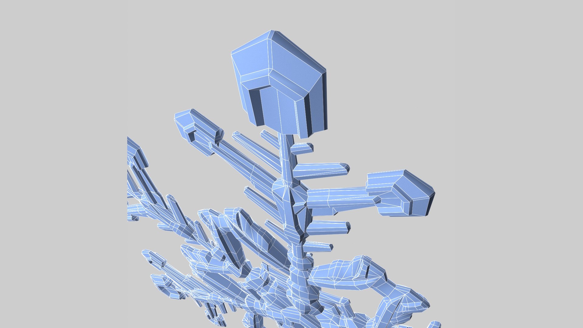 3D model Snowflake Prisms - Low-Poly - TurboSquid 1827864