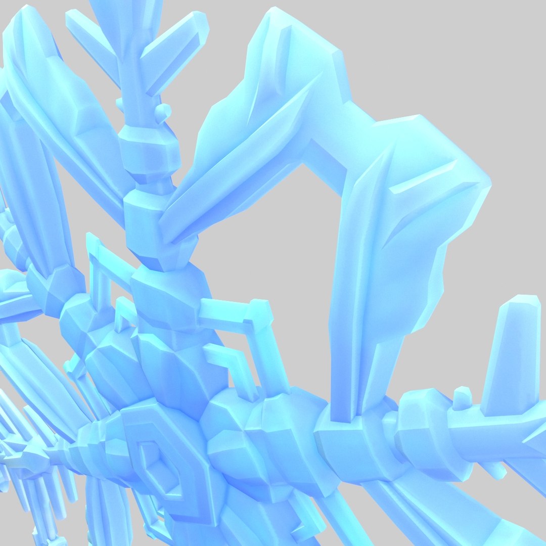 3D model Snowflake Prisms - Low-Poly - TurboSquid 1827864