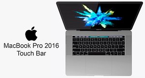 3d model macbook pro touch bar