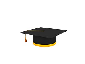 graduation cap 3D model