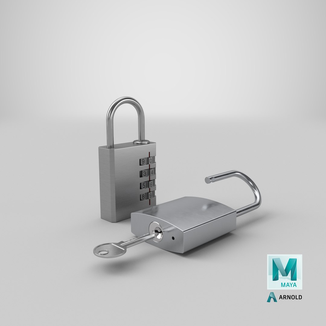 Two Silver Padlocks 3D model https://p.turbosquid.com/ts-thumb/Ck/H6tDS8/tT/stemcell_maya_arnold_render/png/1646720367/1920x1080/fit_q87/5f41dcdfc4559de77964c774e5002ef545455589/stemcell_maya_arnold_render.jpg