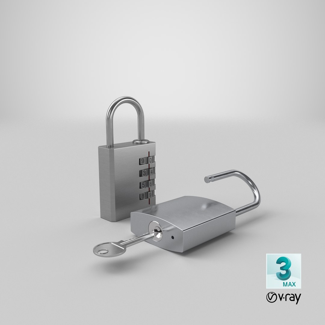 Two Silver Padlocks 3D model https://p.turbosquid.com/ts-thumb/Ck/H6tDS8/uz/stemcell_max_vray_render/png/1646720366/1920x1080/fit_q87/d738a1e48aa13052844eaa8f8e6dcb1bad21bfa1/stemcell_max_vray_render.jpg