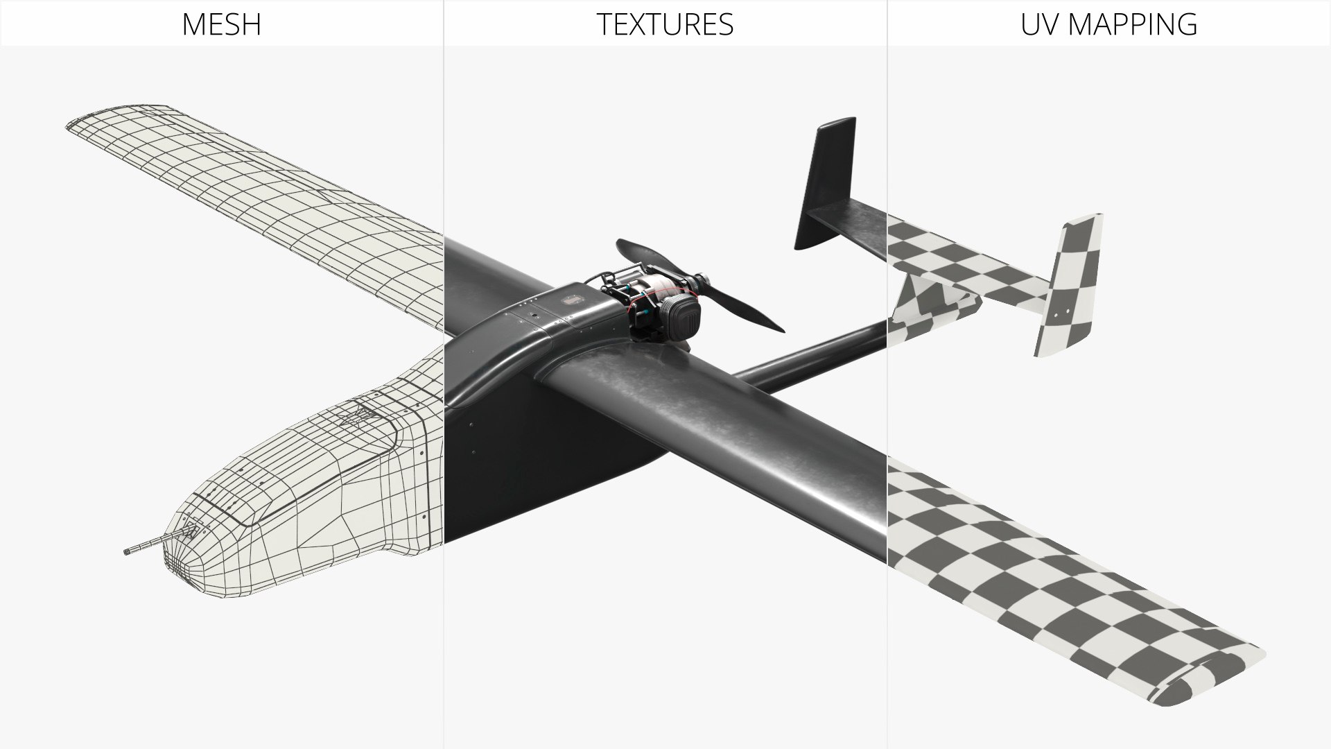 3D Fixed Wing Reconnaissance UAV Black https://p.turbosquid.com/ts-thumb/Ck/ItSeN4/6d/fixed_wing_reconnaissance_uav_black_010/jpg/1772751970/1920x1080/fit_q87/6705bd553d70638fe7883e064402004abdb424c7/fixed_wing_reconnaissance_uav_black_010.jpg