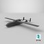 Drone de reconnaissance à voilure fixe noir