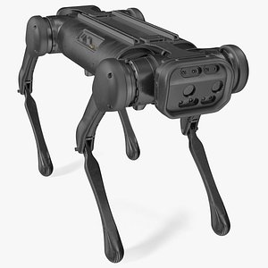 Dirty Robot Dog Aliengo Rigged 3D