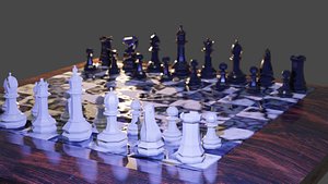 3D realistic chess board model