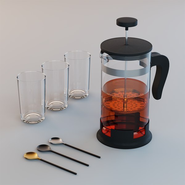 French press IKEA Upphetta 3D model TurboSquid 2254080