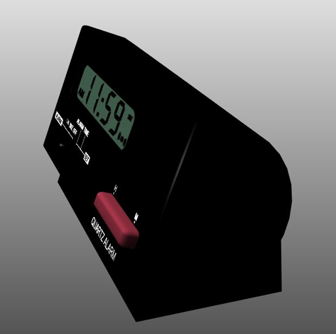 3d Model Digital Alarm Clock Cob
