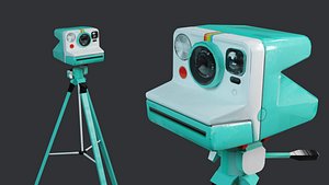 Polaroid Camera  Tripod 3D model