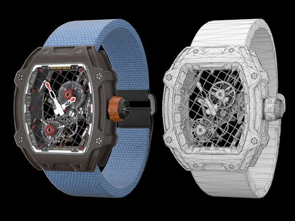3D Richard Mille Nadal RM 27-04 LOWPOLY