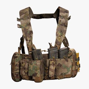 3D Realistic Camo Chest Armor - 3D Military Equipment