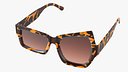 Tortoise Asymmetrical Sunglasses