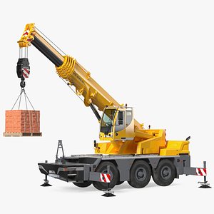 Mobile Crane Liebherr with Bricks