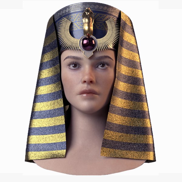 Female Egyptian Head Mesh 3D model