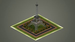 3D tokyo famous architecture building radio tokyo tower eiffel