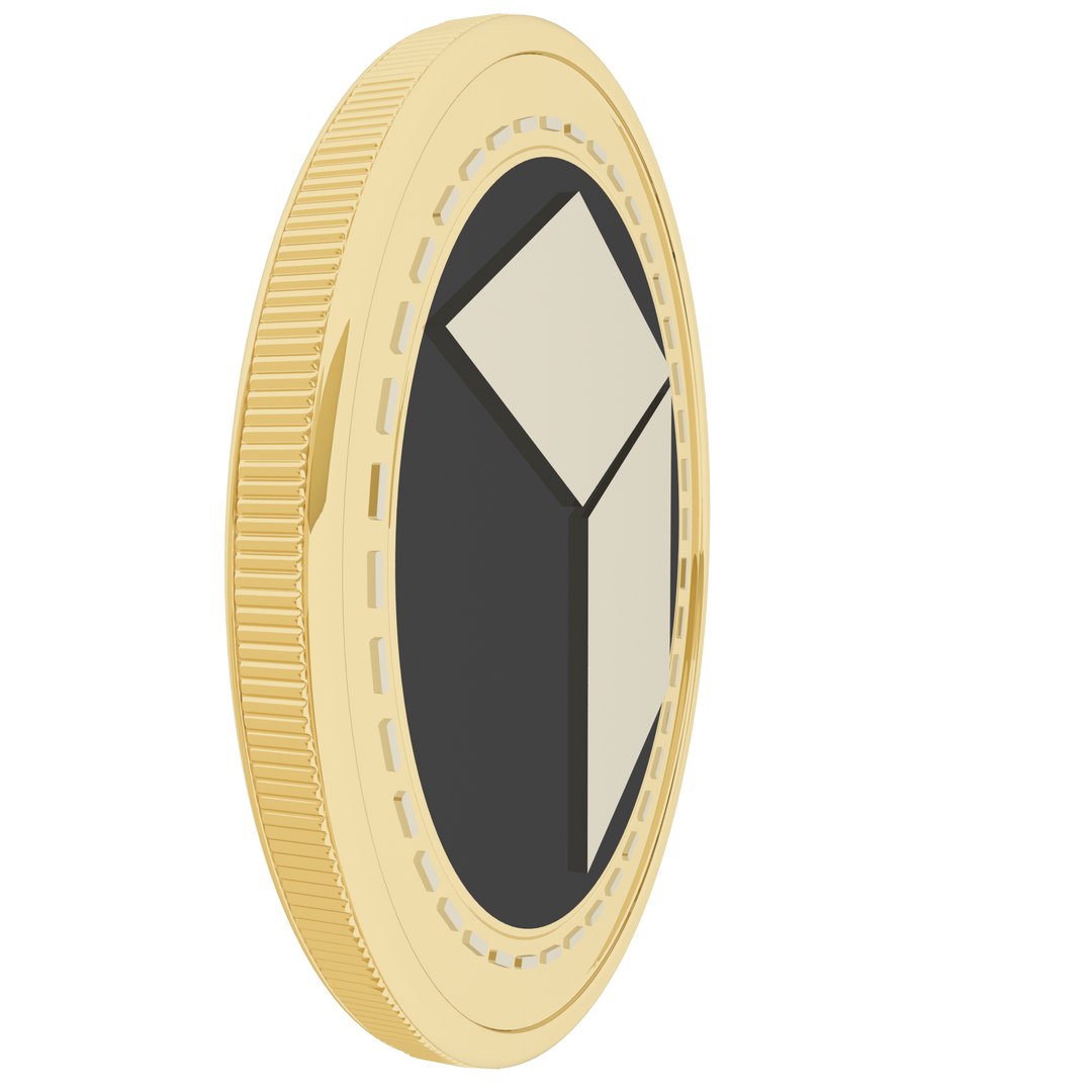 3D Brickblock Cryptocurrency Gold Coin Model - TurboSquid 1783502