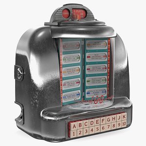 Vintage Tabletop Jukebox Seeburg Off State 3D model