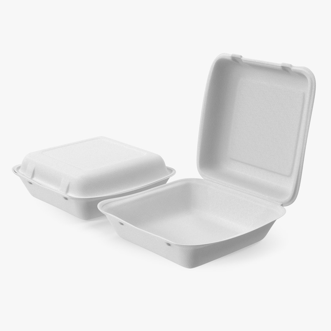 Compostable Food Container Set 3D model preview