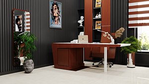 room interior office 3D model