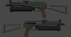 3D BIZON  Weapons of the Russian Army - BIZON  Low poly