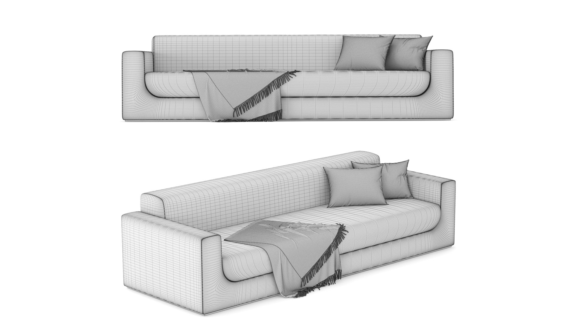 3D RH Sculptural sofa TurboSquid 2108519
