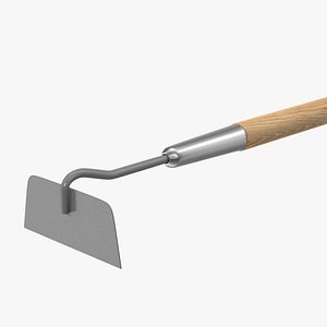 Stainless Steel Draw Hoe 3D Model