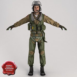 military pilot v2 static 3d model
